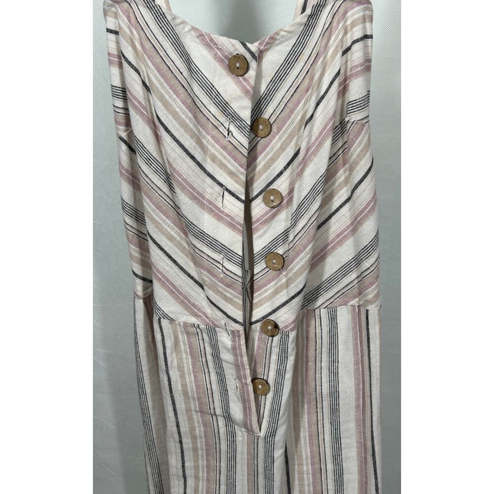 Universal Thread Striped Linen Blend Jumpsuit - S… - image 2